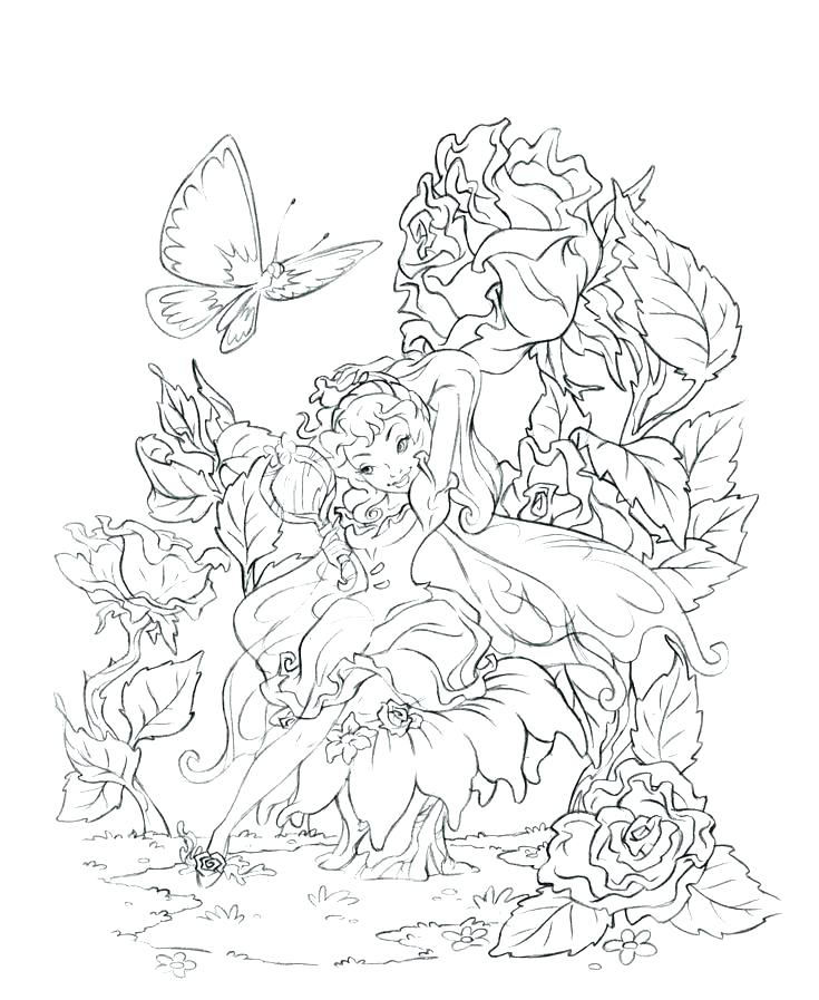 735x897 Fairy Coloring Pages Printable Deepart