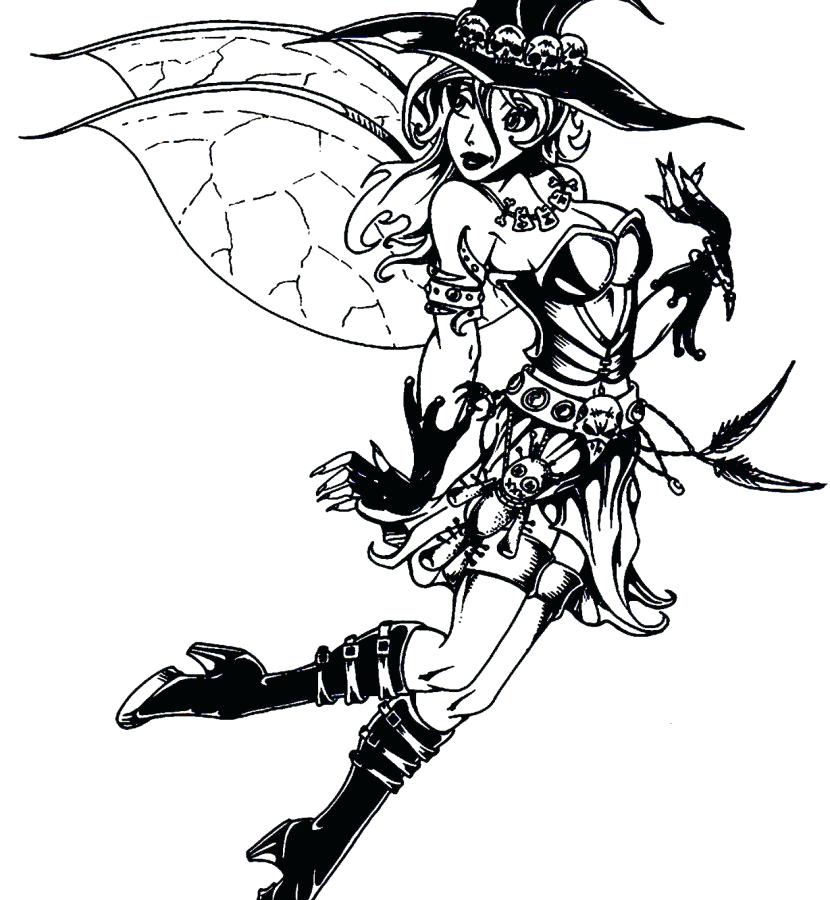 830x900 Printable Gothic Fairy Coloring Pages Professional