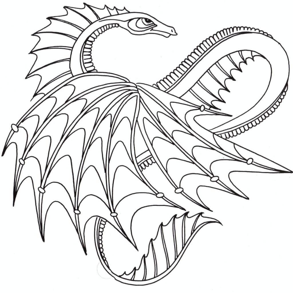 1024x1024 Free Printable Coloring Pages For Adults Advanced Dragons