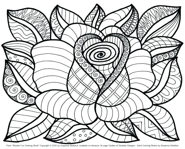596x480 Coloring Pages Of Flowers For Adults