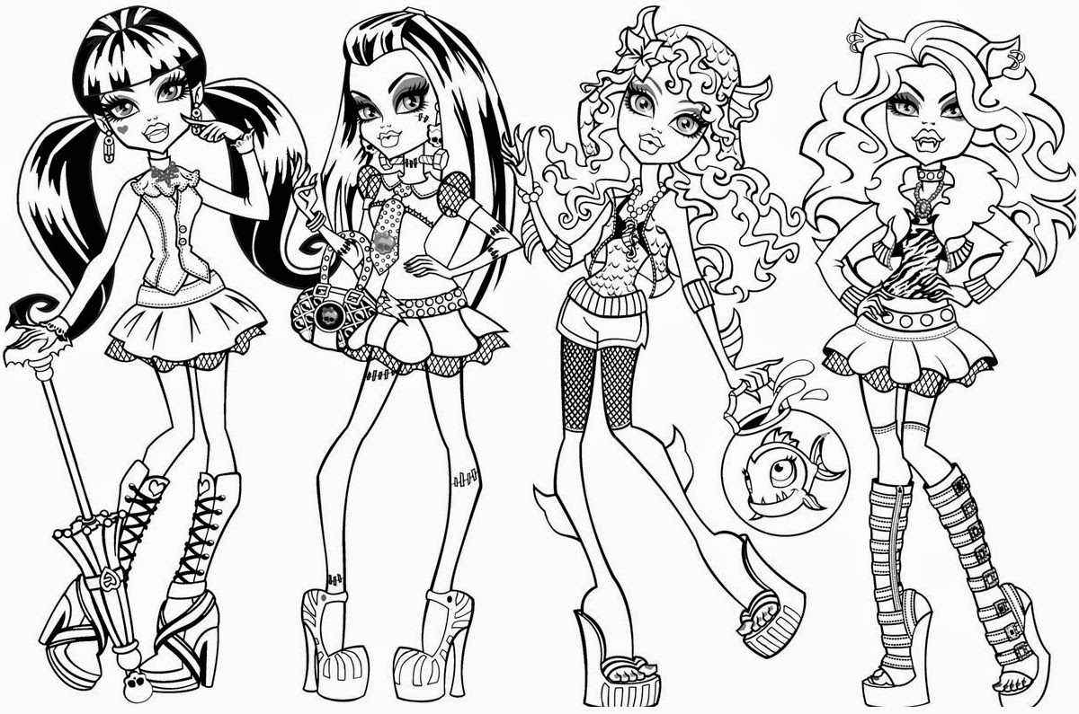 1200x795 Free Coloring Pages For Girls Monster High Printable