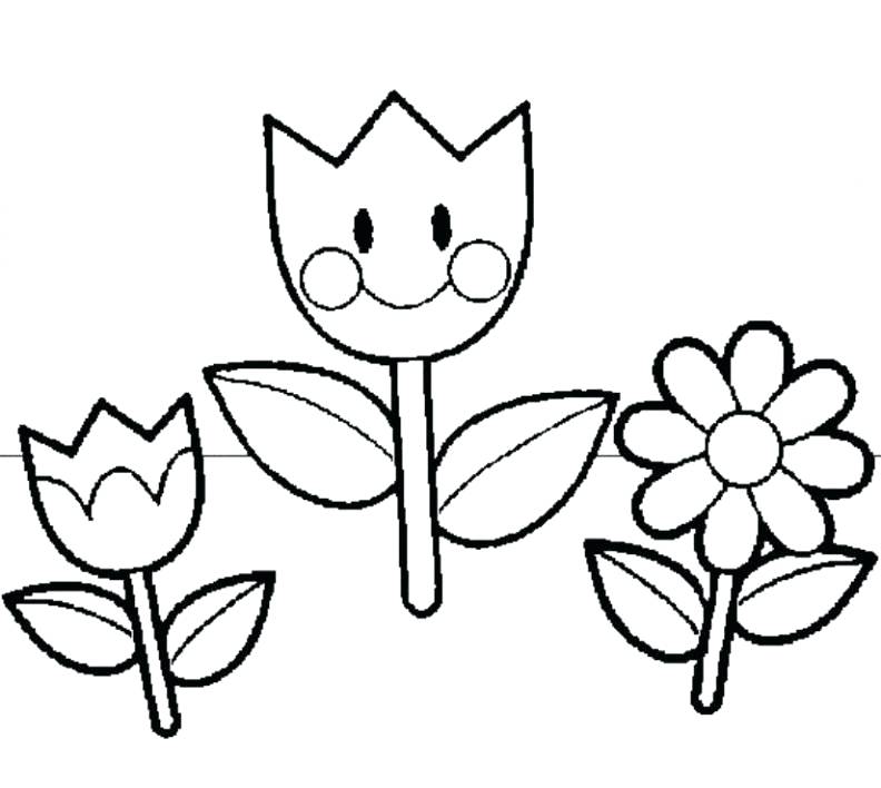 792x708 Preschool Coloring Pages Flowers Free Printable Coloring Pages