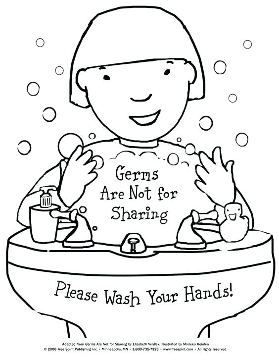 564x729 Handwashing Coloring Pages Hand Washing Coloring Pages