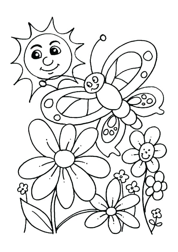 595x842 Springtime Printable Coloring Pages Professional