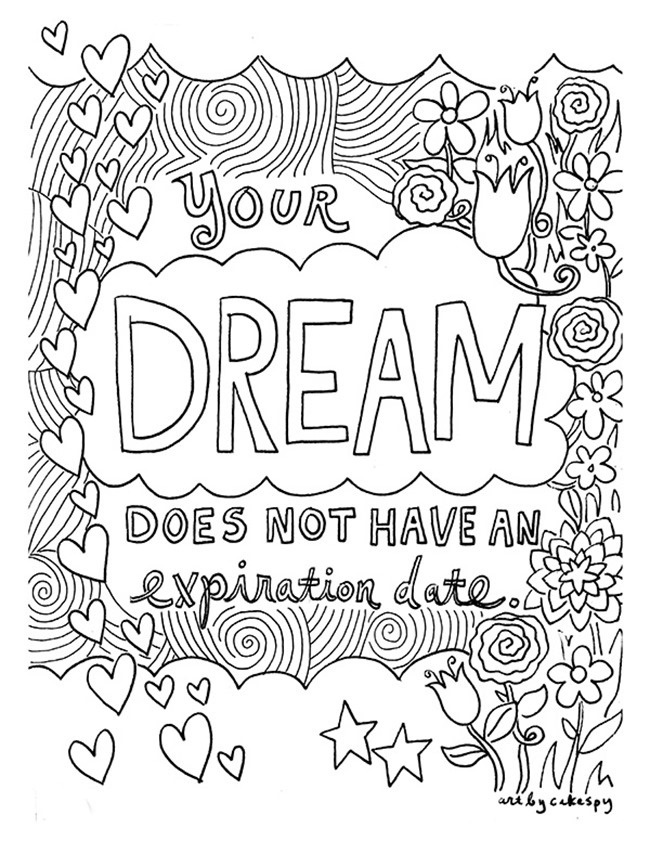 650x841 Inspiring Quote Coloring Pages For Printables