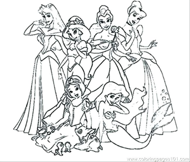 650x554 Coloring Pages Of Disney Coloring Pages Disney Princesses