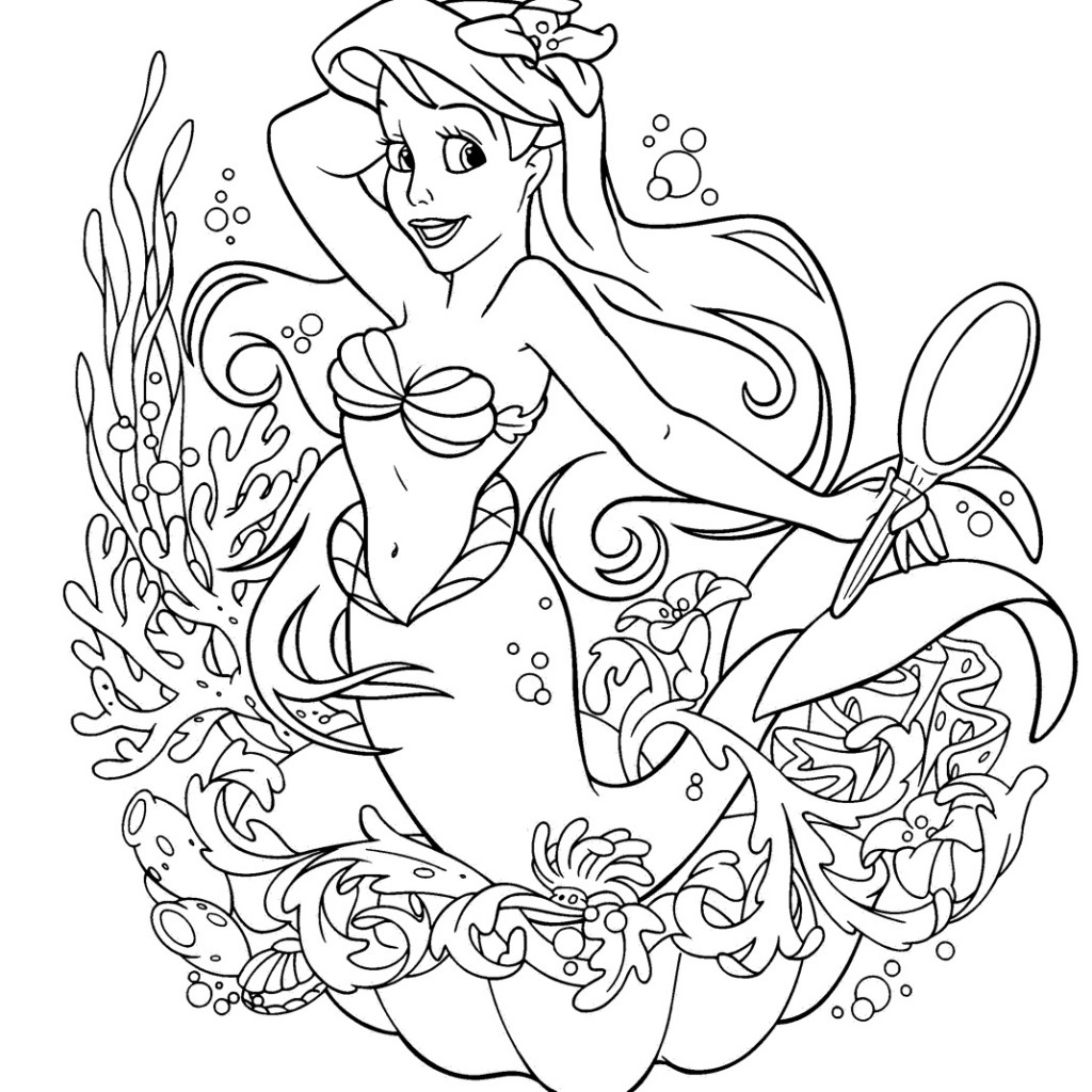1024x1024 All Disney Princesses Coloring Pages