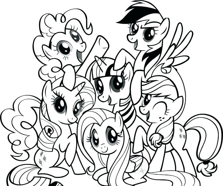728x607 Coloring Pages Of Ponies My Little Pony Coloring Activity Book