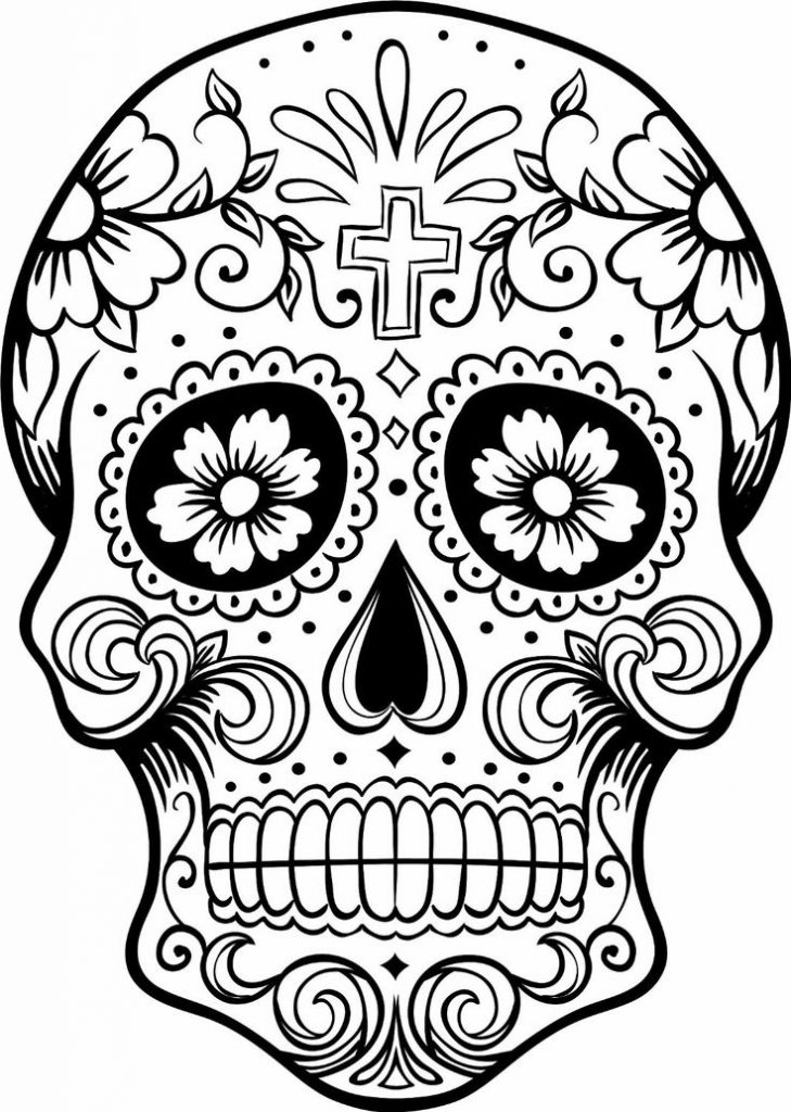 729x1024 Free Printable Sugar Skull Coloring Pages Sugar Skull Coloring