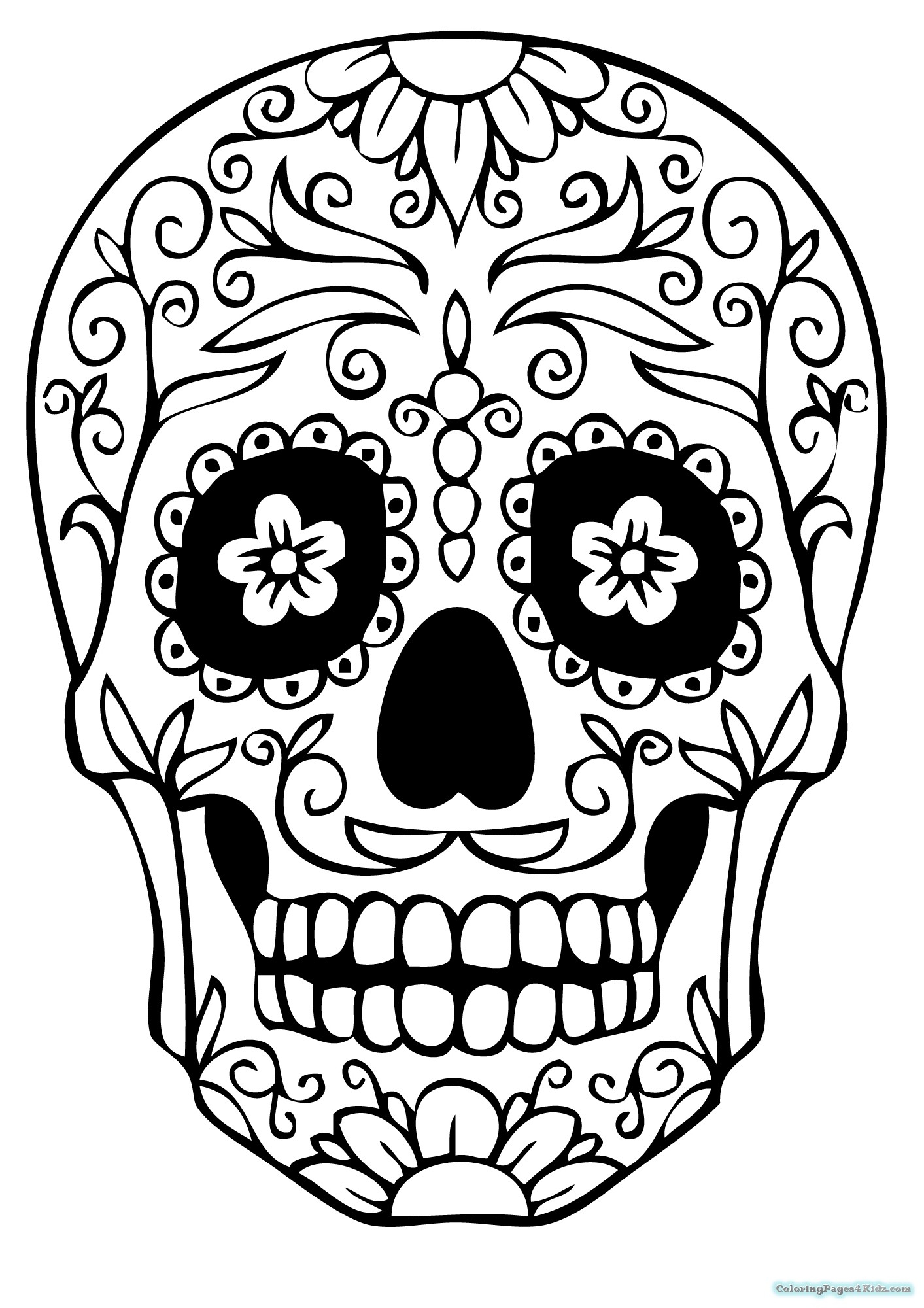1413x2000 New Free Printable Sugar Skull Coloring Pages Collection Free