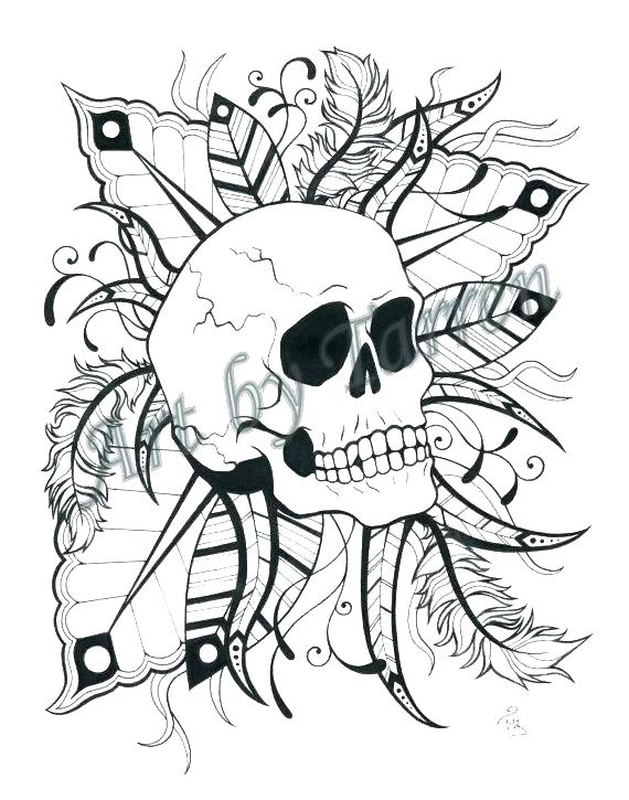570x725 Coloring Pages Sugar Skulls Sugar Skull Printable Coloring Pages