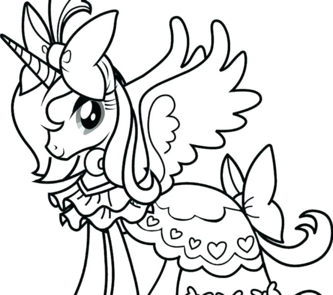 678x600 Coloring Pages Unicorns