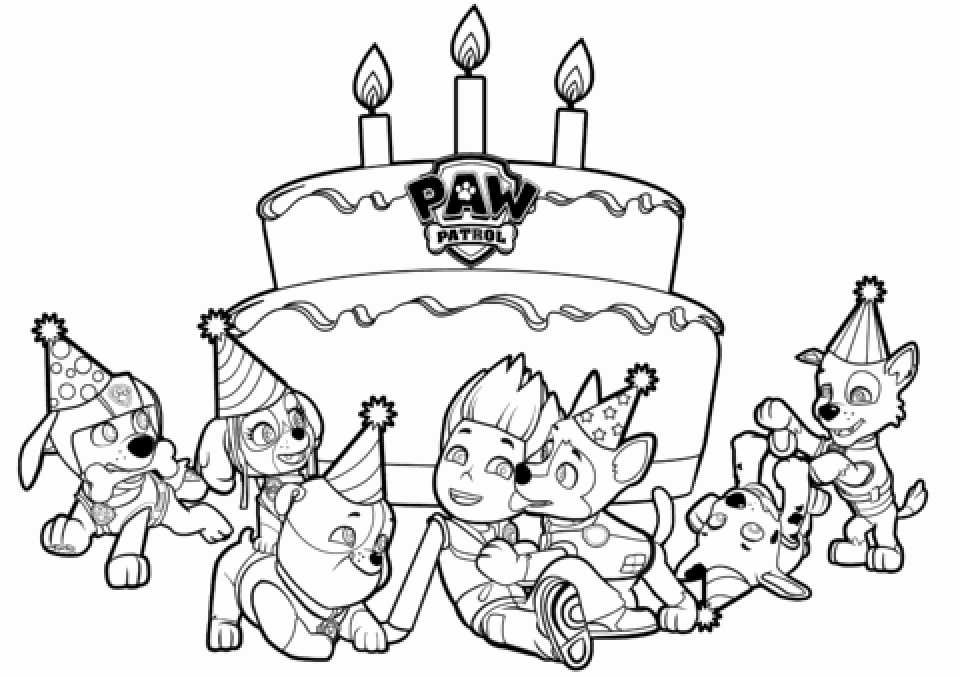 960x678 Get This Paw Patrol Coloring Pages Free Printable Cake Print