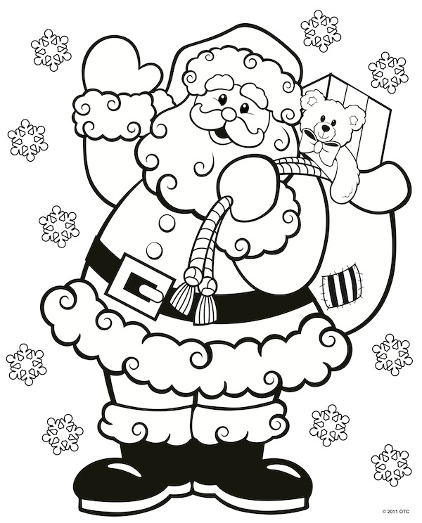 600x744 Printable Christmas Coloring Pages Pdf