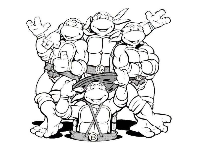 800x600 Mutant Ninja Turtles Coloring Pages
