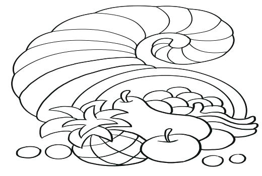 520x350 Cornucopia Coloring Pages Printable S Cornucopia Coloring Page