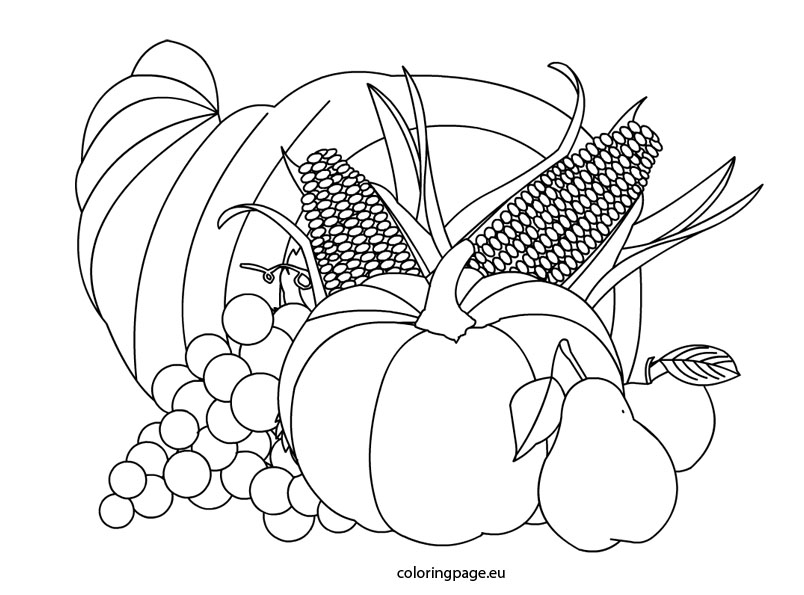 804x595 Thanksgiving Food Coloring Pages