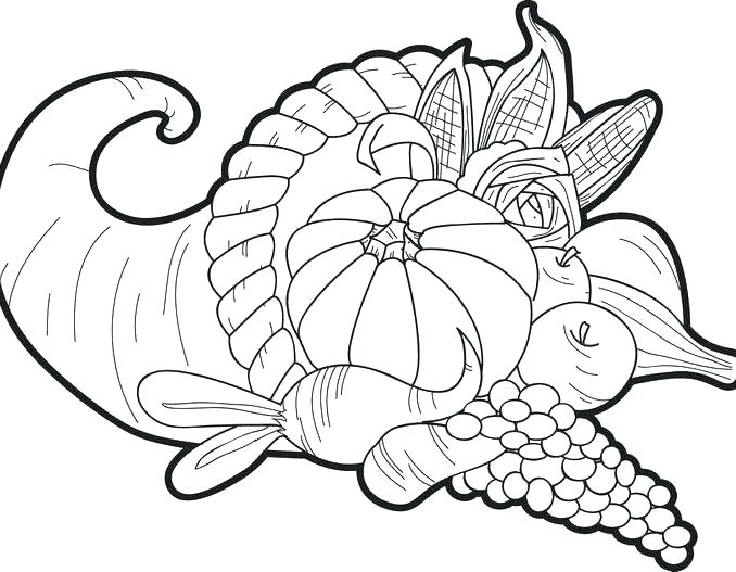 678x527 Cornucopia Coloring Page Cornucopia Cornucopia Food Coloring Page