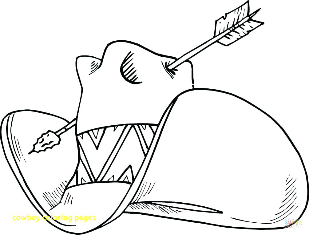 1005x763 Cowboy Hat Coloring Page Cowboy Coloring Pages With Free Printable