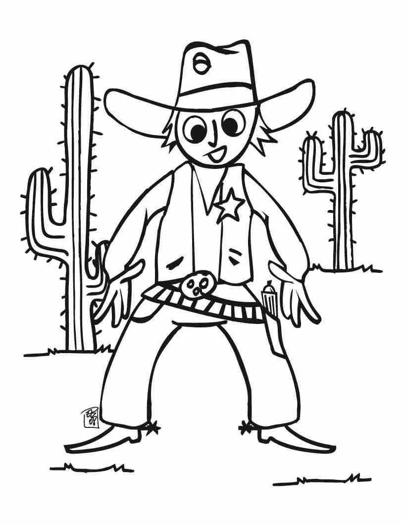 820x1060 Free Printable Cowboy Coloring Pages For Kids At Page Olegratiy