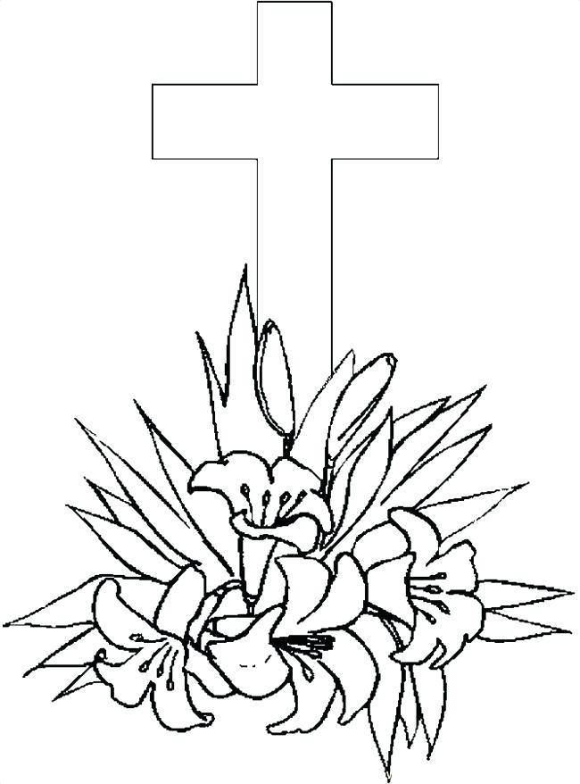 650x878 Cross Coloring Pages Printable Printable Cross Coloring Page