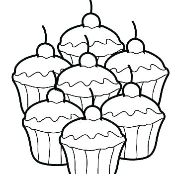 350x350 Cupcake Color Page Pretty Coloring Pages Cupcakes Free Download