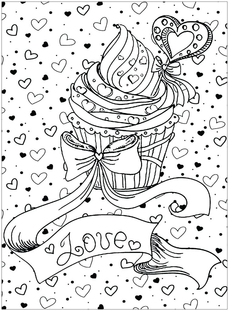 754x1024 Cupcakes Coloring Page Cupcake Coloring Page Free Printable
