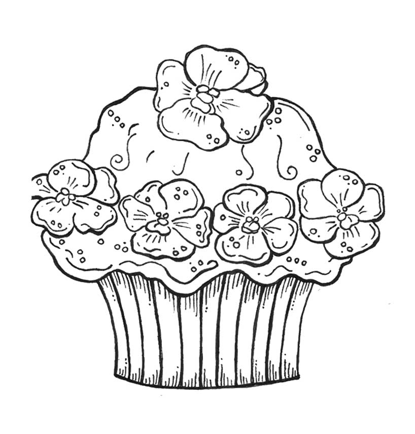 818x855 Cupcakes Printable Coloring Pages Coloring Pages Of Cakes