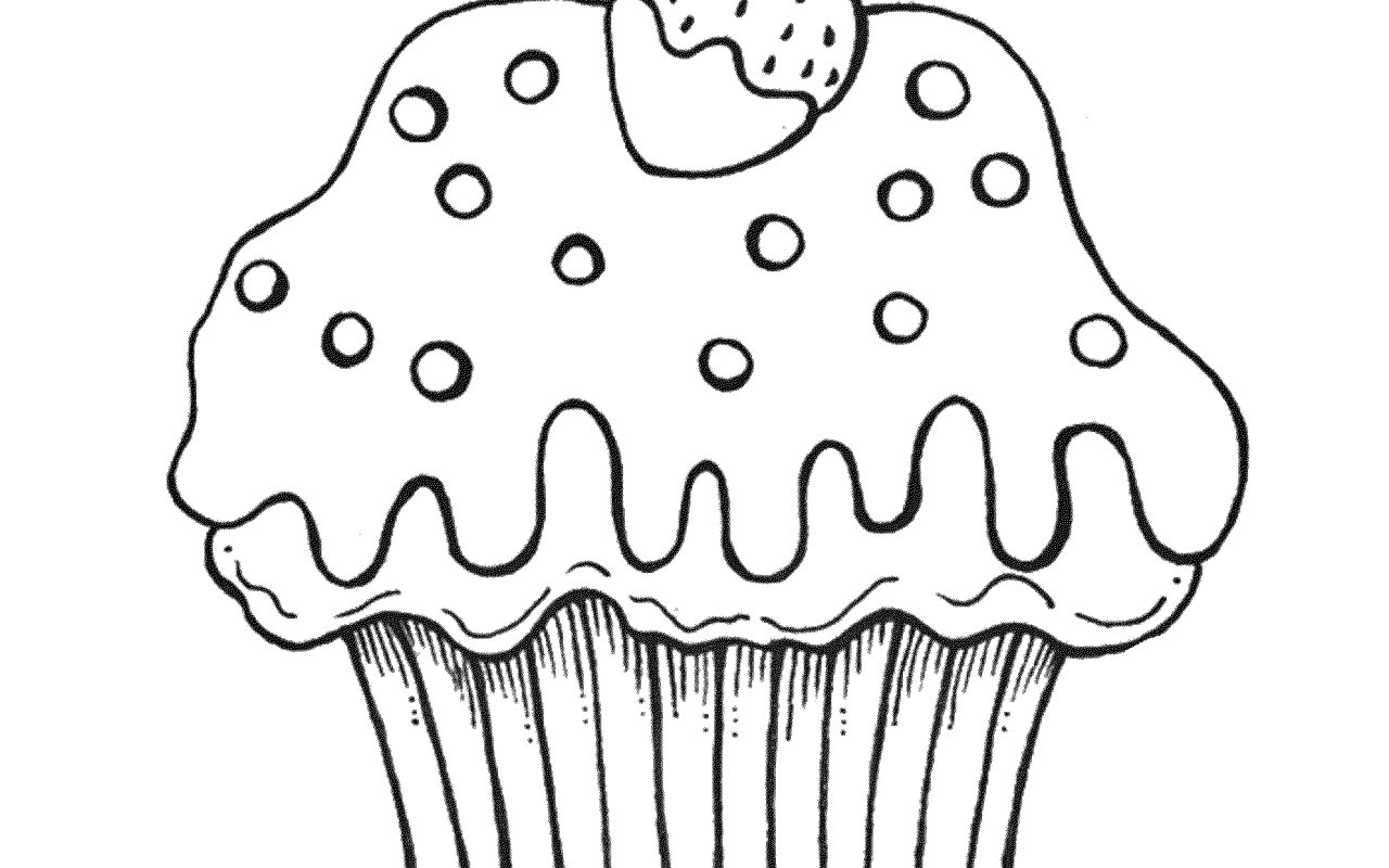 1280x800 Coloring Pages Of Cupcakes Printable Kids Cupcake Free Printables