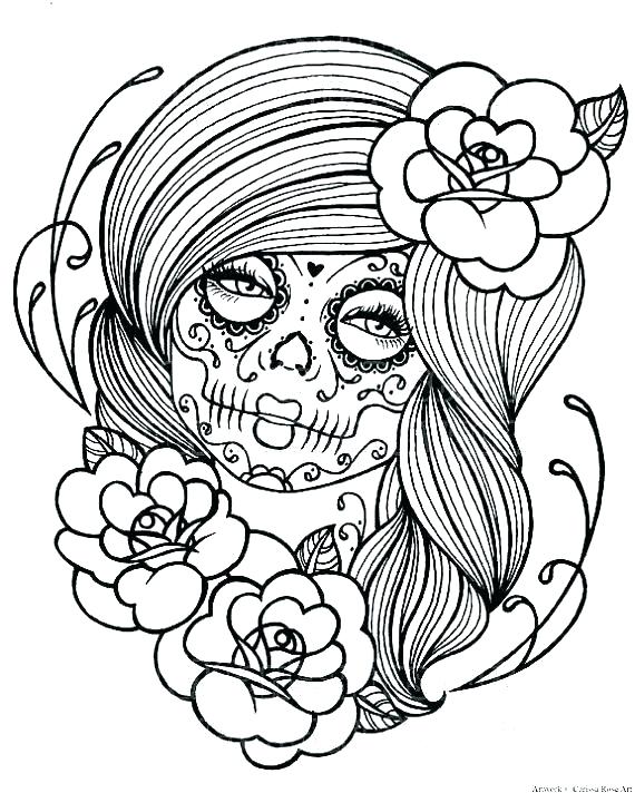 570x712 Day Of The Dead Mask Coloring Page Fun Free Printable Coloring