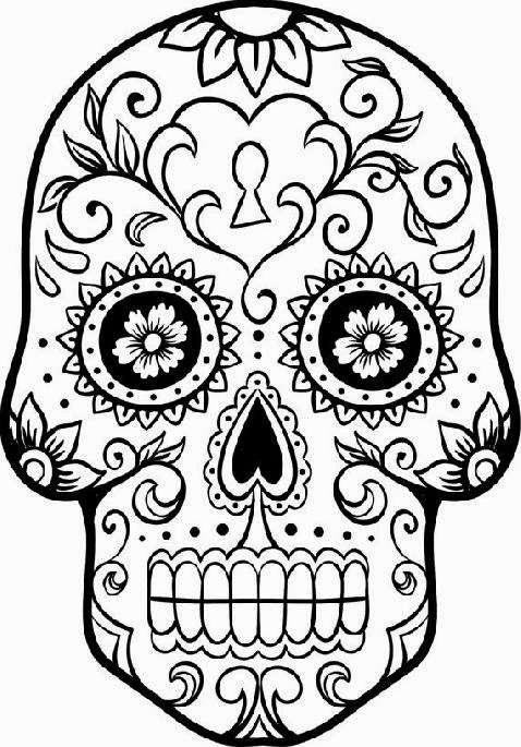 478x685 Day Of The Dead Coloring Page Free Printable Day Of The Dead