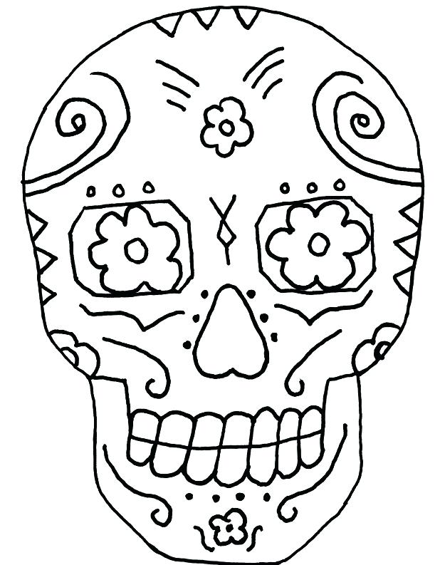 618x793 Day Of The Dead Art And Free Simple Sugar Skull Coloring Pages