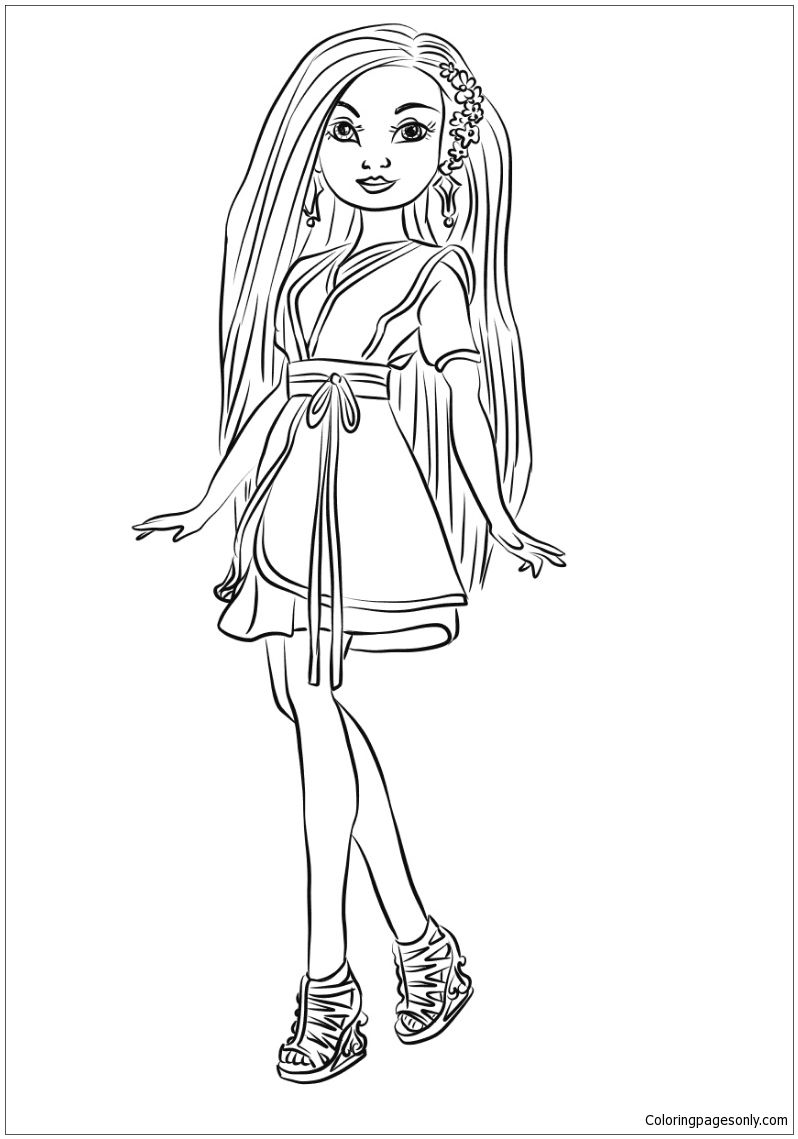 798x1139 Lonnie From Descendants Wicked World Coloring Page Descendants
