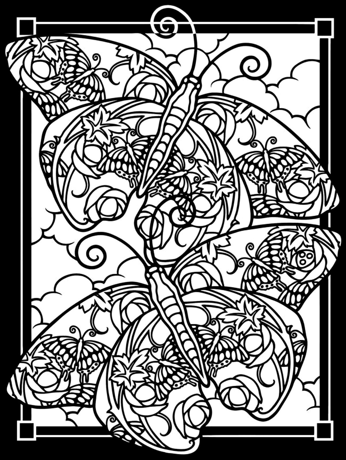 1200x1593 Free Printable Adult Butterfly Coloring Pages To Print Coloring