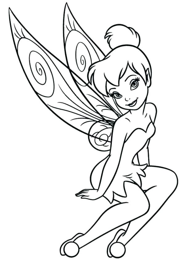 600x841 Coloring Pages Tinkerbell