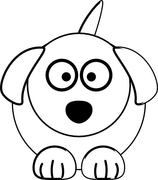 528x599 Cute Dog Coloring Page For Kids