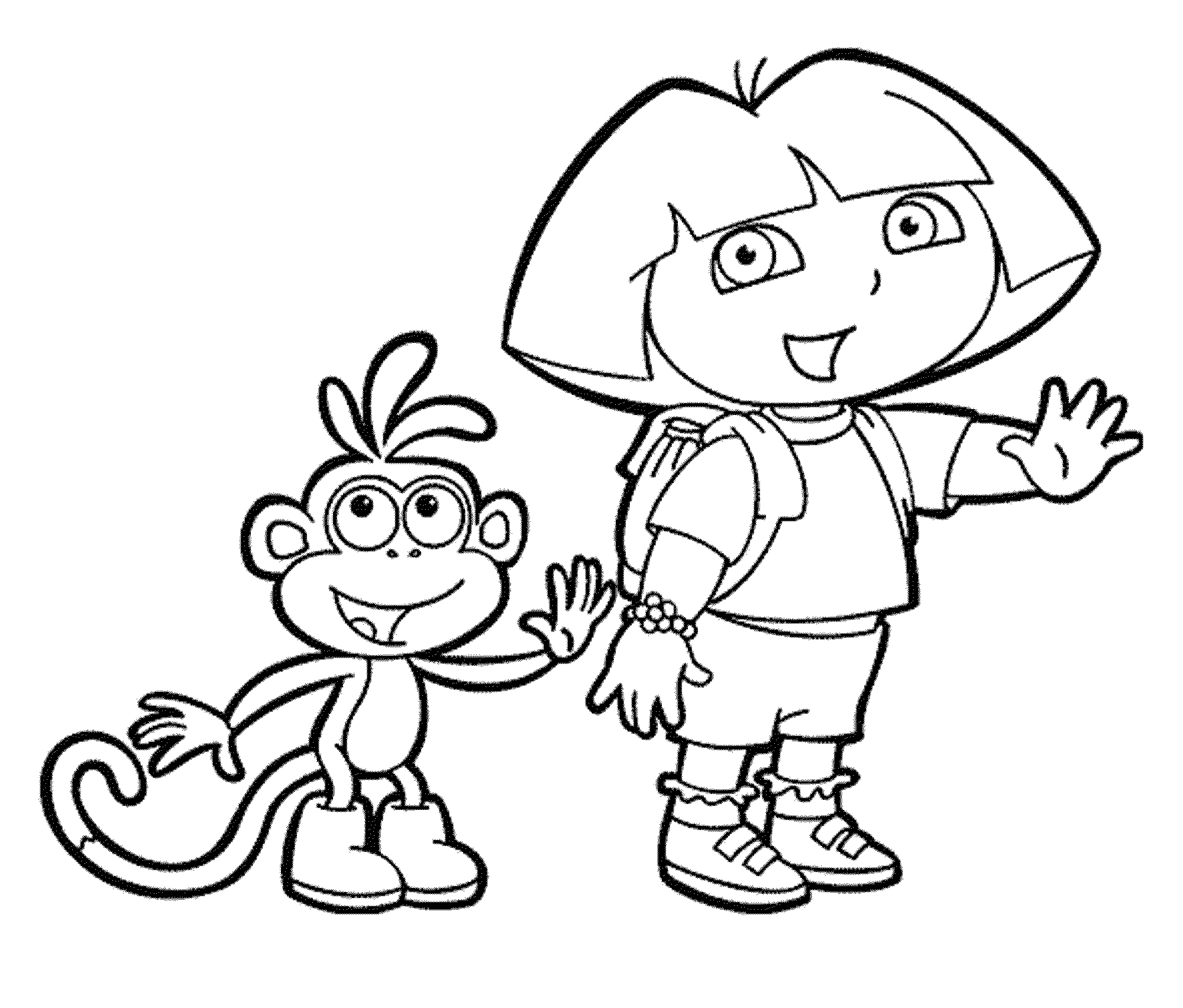 2000x1705 New Dora Explorer Coloring Pages Free Printable Coloring Pages