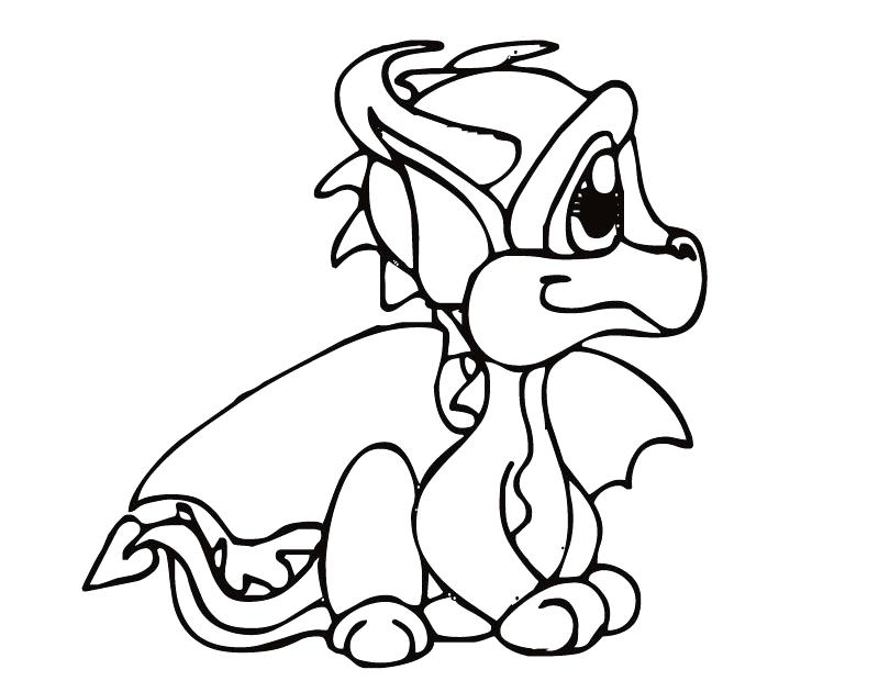 810x630 Dragon Coloring Pages Baby Dragon Coloring Pages Baby Dragon