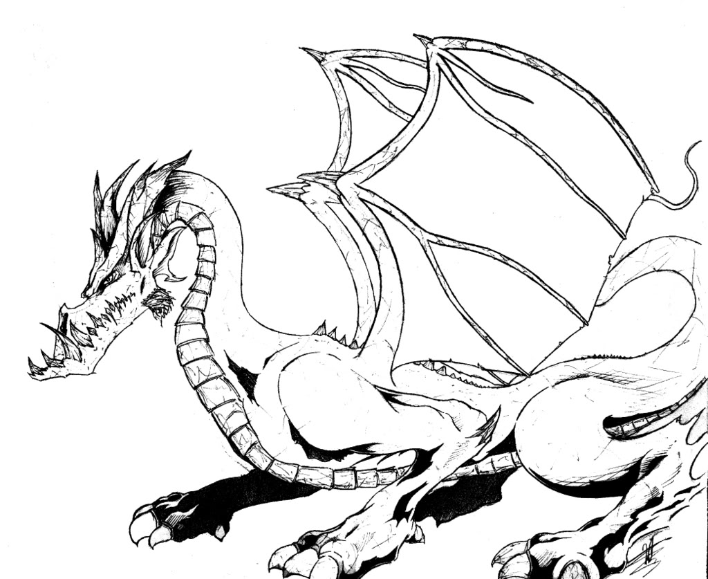 1024x837 Free Printable Dragon Coloring Pages For Kids
