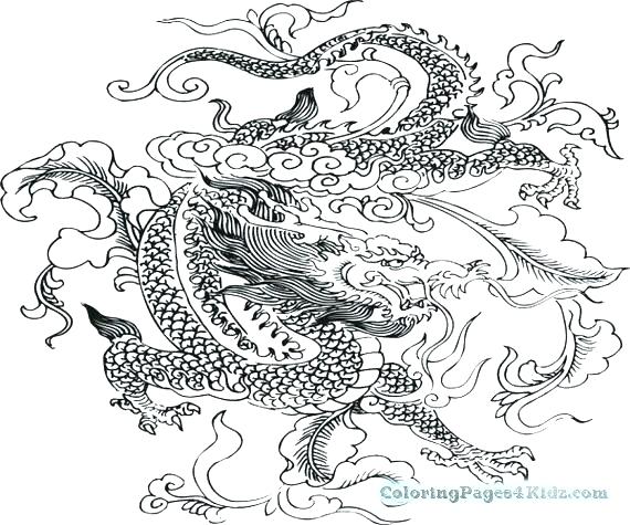 570x475 Printable Dragon Coloring Pages Dragon Coloring Pages For Adults