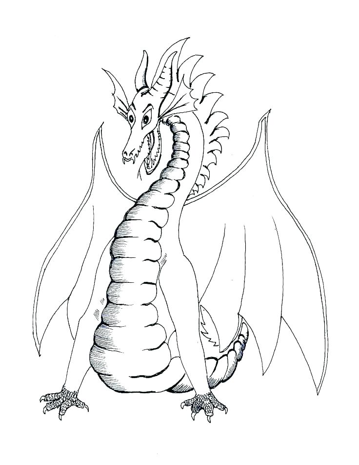 736x952 Coloring Pages Realistic Dragon Free Printable Dragon Tales