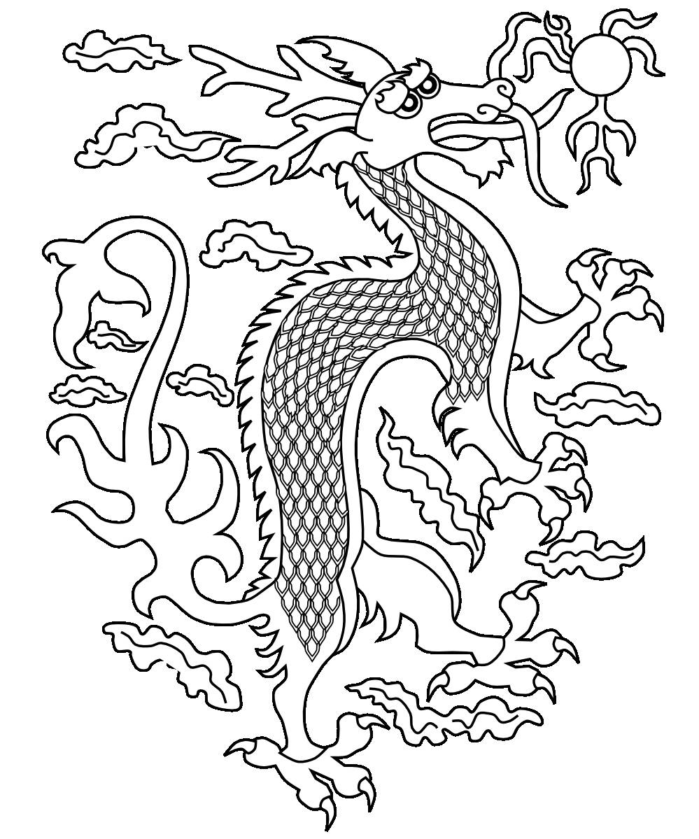 999x1199 Easily Chinese New Year Dragon Coloring Page Free Printable Pages