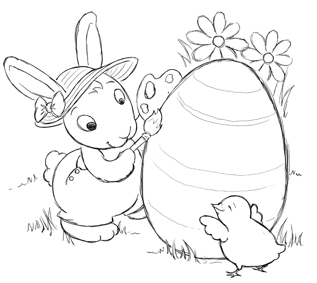 1200x1074 Easter Coloring Pages Printable New Free Printable Easter Bunny