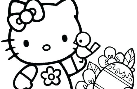 469x304 Religious Easter Coloring Pages For Cross With Flowers Color Page