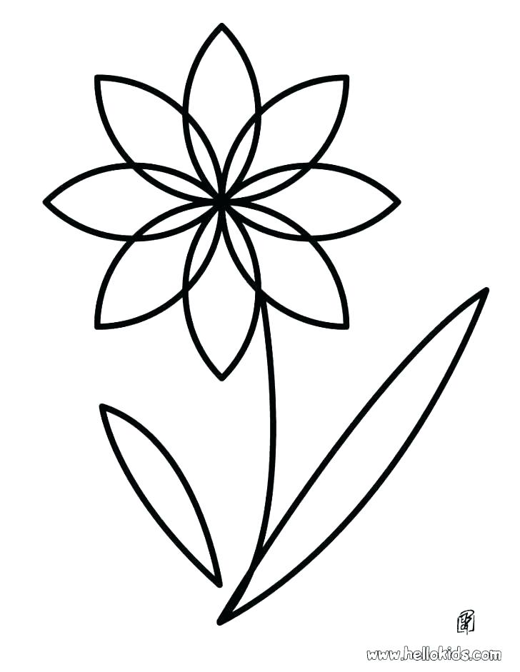 728x941 Easy Flower Coloring Pages Coloring Pages Flowers Printable Easy