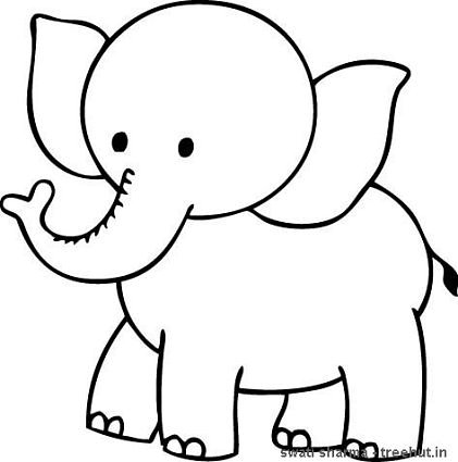 421x425 Printable Elephant Coloring Pages