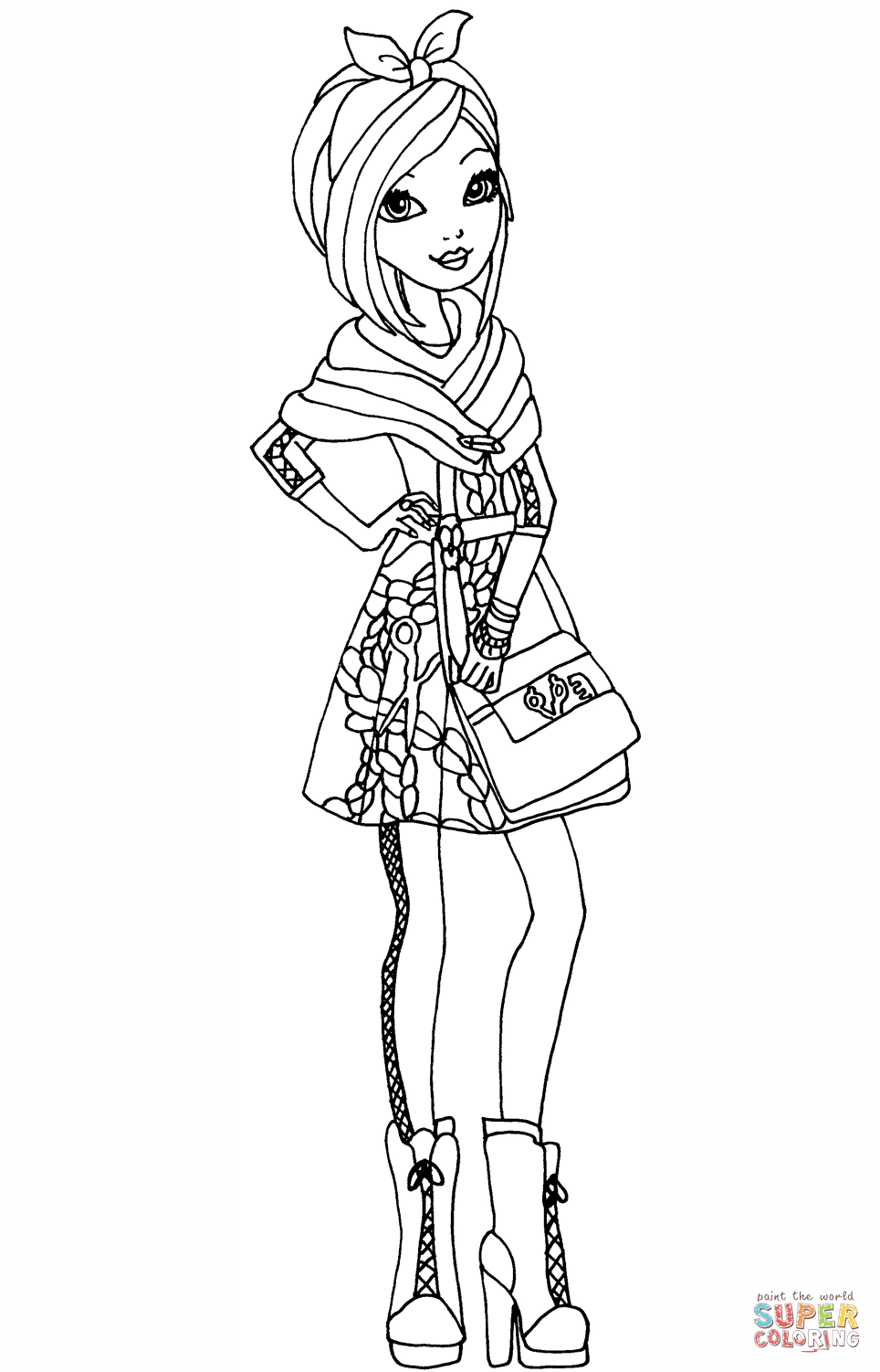 964x1502 Ever After High Poppy Ohair Coloring Page Free Printable Coloring