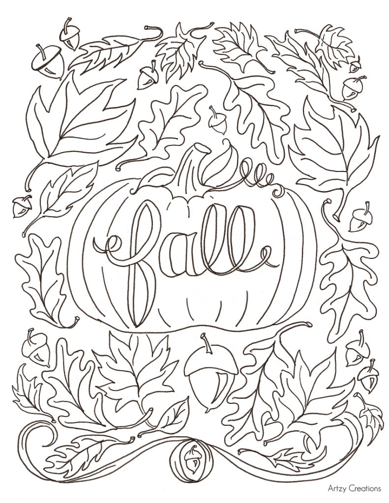 791x1024 Fall Coloring Sheets For Kids