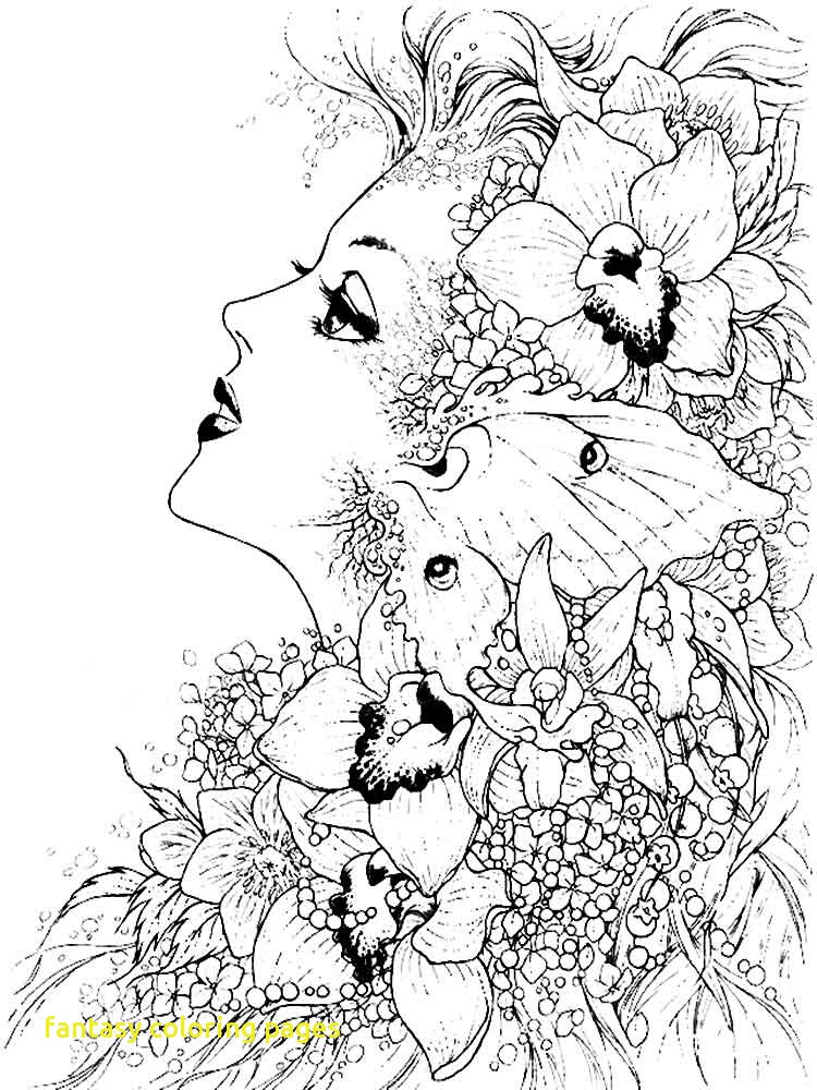 750x1000 Fantasy Coloring Pages With Fantasy Coloring Pages For Adults Free