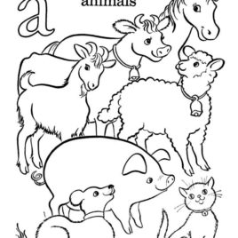 268x268 Farm Animals Coloring Pages For Kids Printable All About Coloring